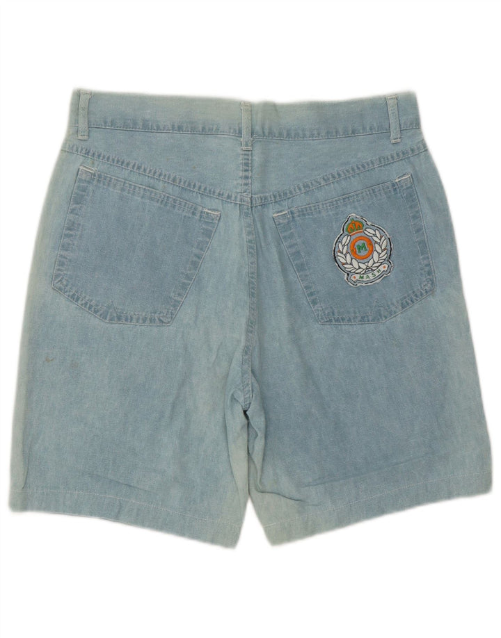 Pantaloni scurți din denim pentru bărbați Mash W33, bumbac albastru mediu