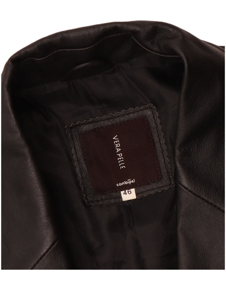 Palton din piele pentru bărbați Conbipel IT 46 Mic din piele neagră