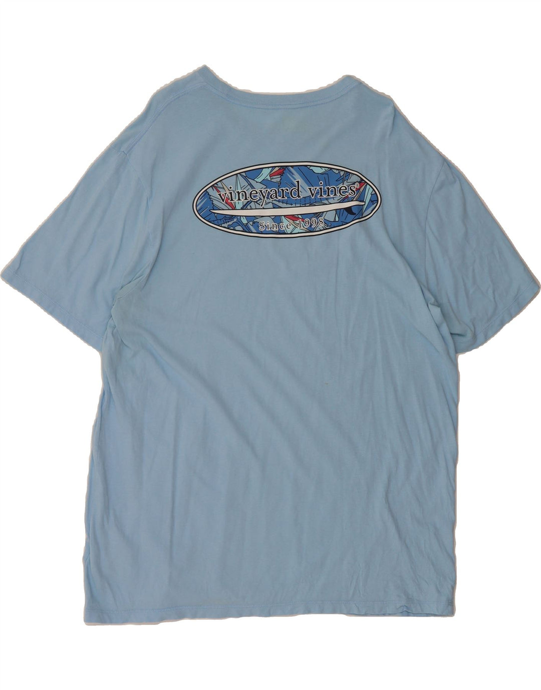 VINEYARD VINES Mens Graphic T-Shirt Top Large Blue Cotton Vintage Vineyard Vines and Second-Hand Vineyard Vines from Messina Hembry 