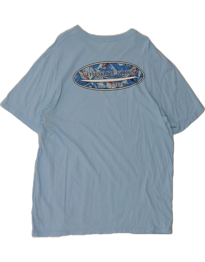 VINEYARD VINES Mens Graphic T-Shirt Top Large Blue Cotton Vintage Vineyard Vines and Second-Hand Vineyard Vines from Messina Hembry 