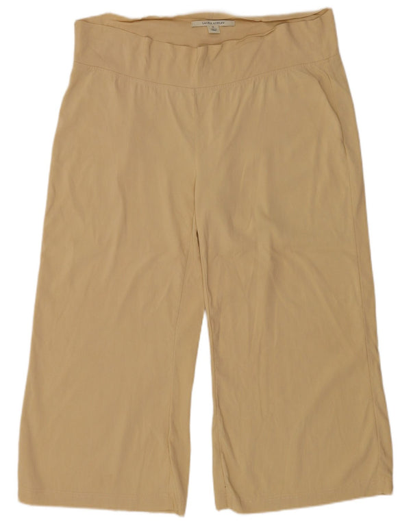 Laura Ashley Pantaloni Capri pentru femei UK 14 Large W38 L22 Bej Viscoza
