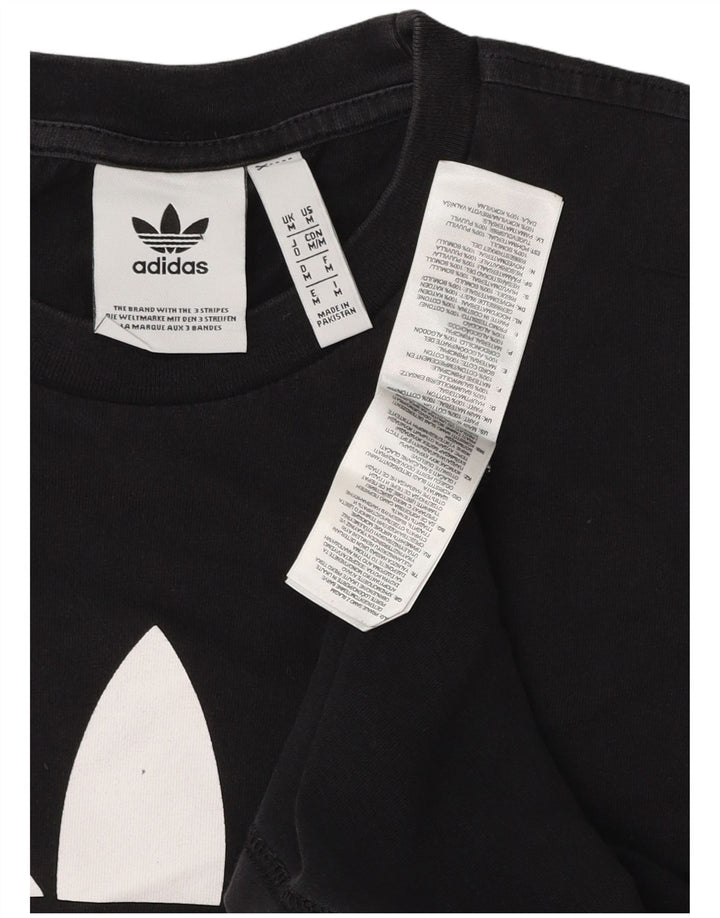 Tricou grafic ADIDAS pentru bărbați Top mediu din bumbac negru
