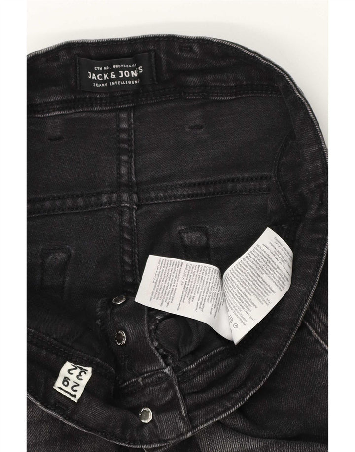 Blugi Jack & Jones GLENN Slim pentru bărbați W29 L32 bumbac negru