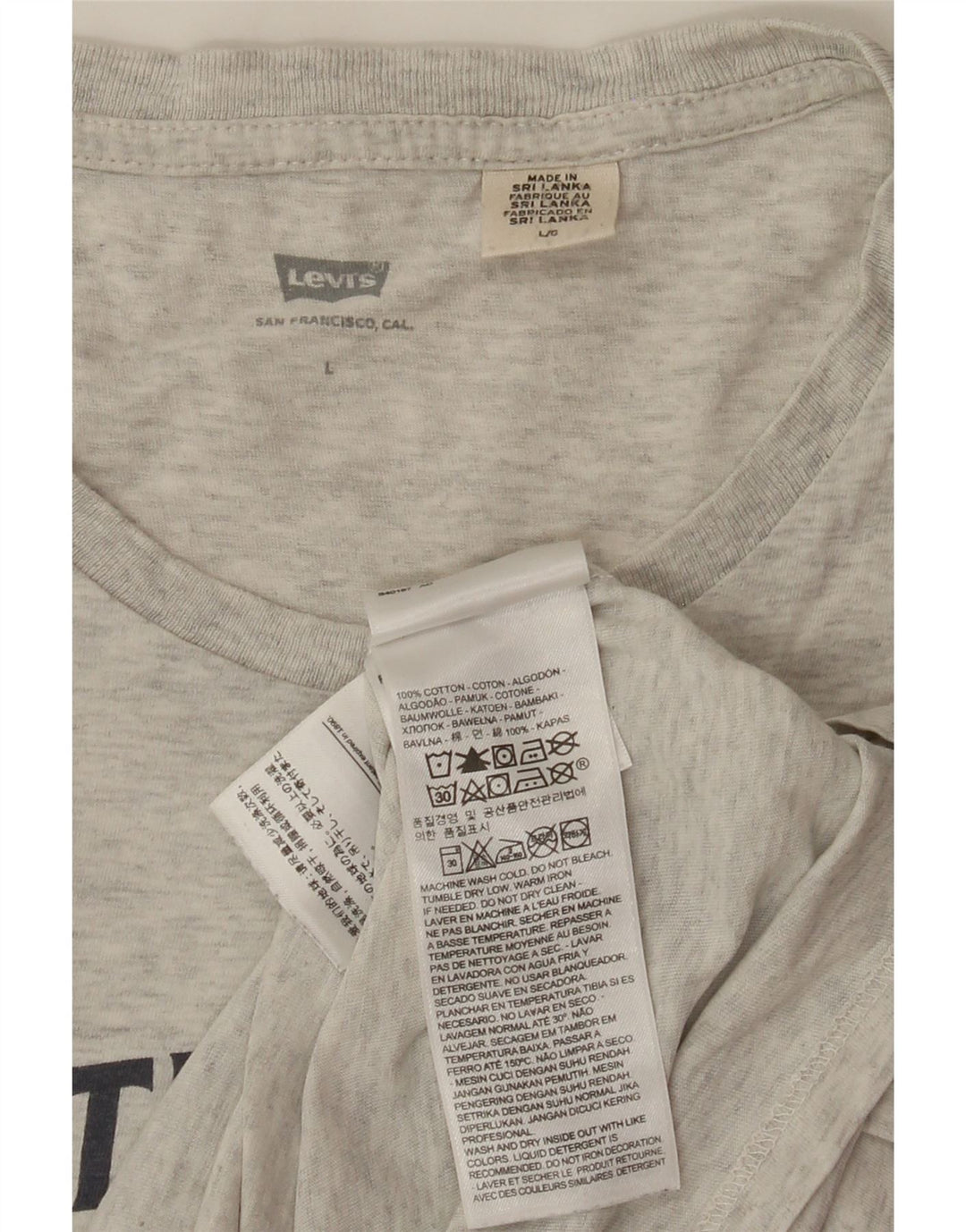 Tricou grafic pentru bărbați LEVI'S Top mare bumbac gri