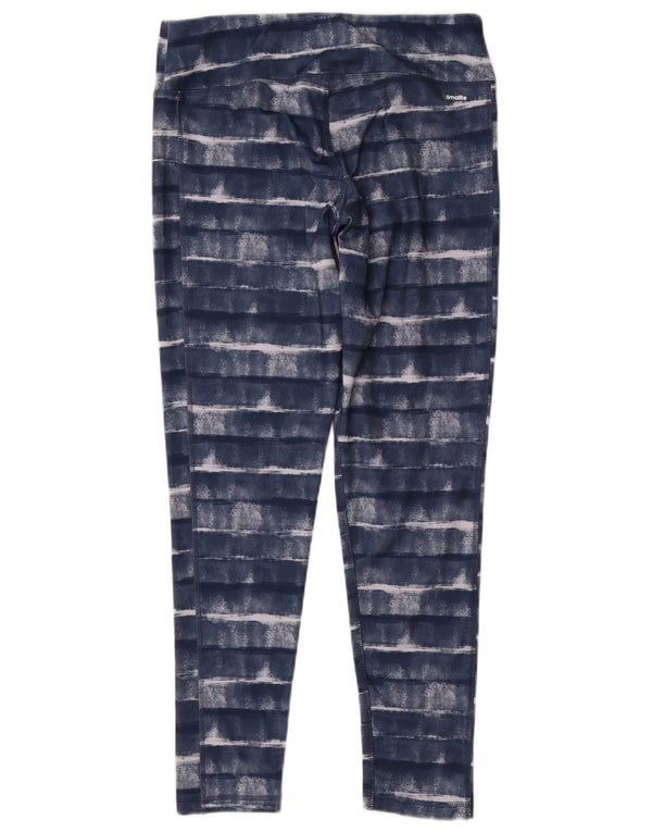 Leggings Climalite Adidas pentru femei Marea Britanie 12/14 Poliester cu dungi albastre medii
