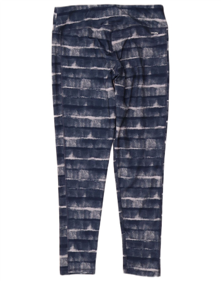 Leggings Climalite Adidas pentru femei Marea Britanie 12/14 Poliester cu dungi albastre medii