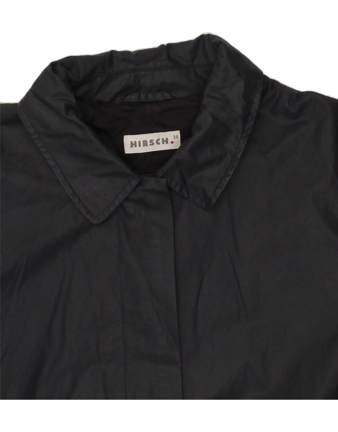 HIRSCH Womens Overcoat UK 10 Small Navy Blue Acetate Vintage Hirsch and Second-Hand Hirsch from Messina Hembry 