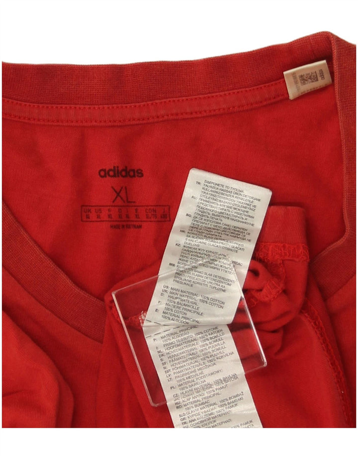 Tricou grafic ADIDAS pentru bărbați Top XL bumbac roșu