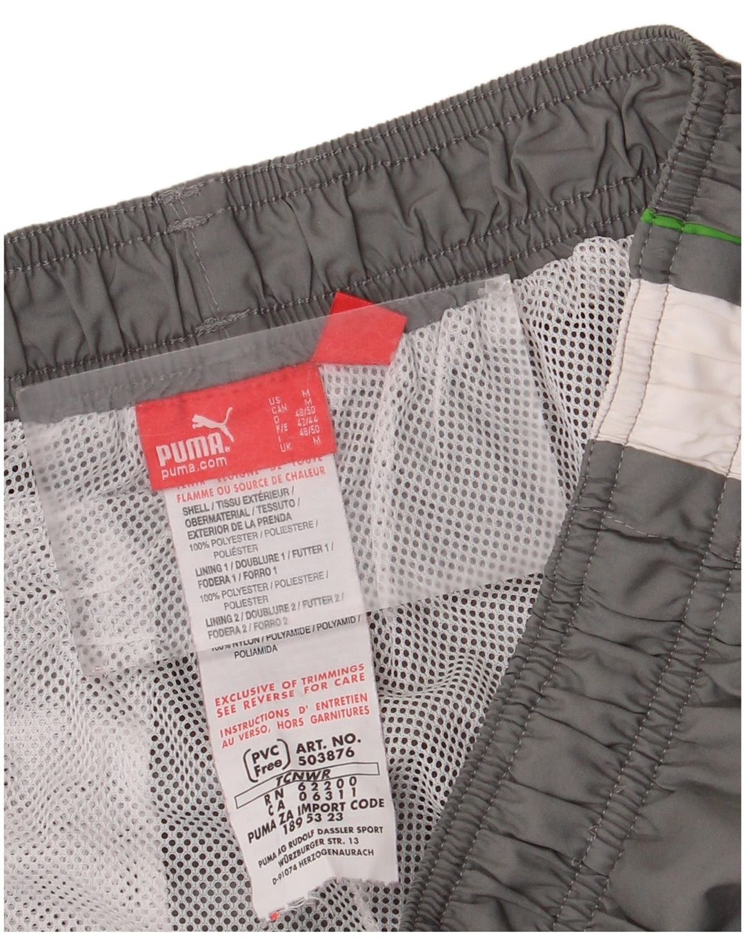 Pantaloni de trening Puma pentru bărbați, gri mediu, poliester color bloc