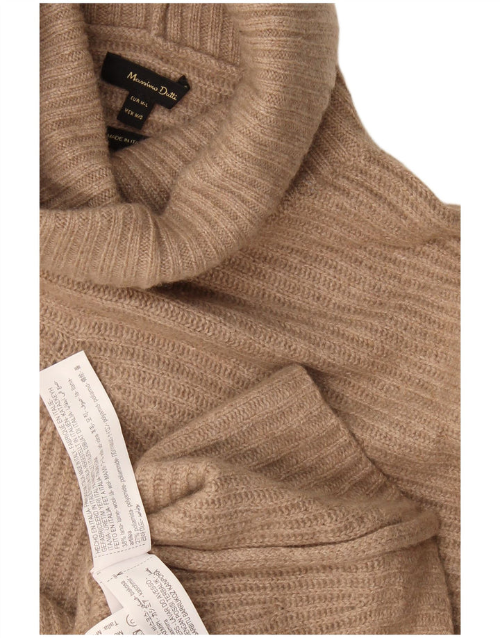 Massimo Dutti Pulover supradimensionat cu gât rulat pentru femei UK 14 Maro mediu