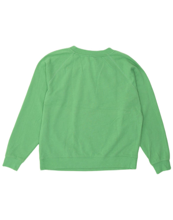 Jack Wills Pulover supradimensionat cu grafic pentru femei UK 10 Small Green