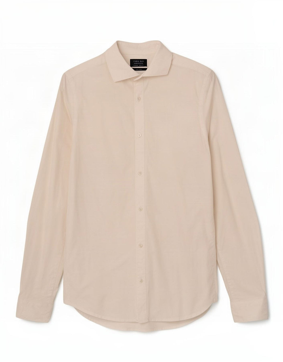 Cămașă Zara bărbați Super Slim Fit Mic Alb