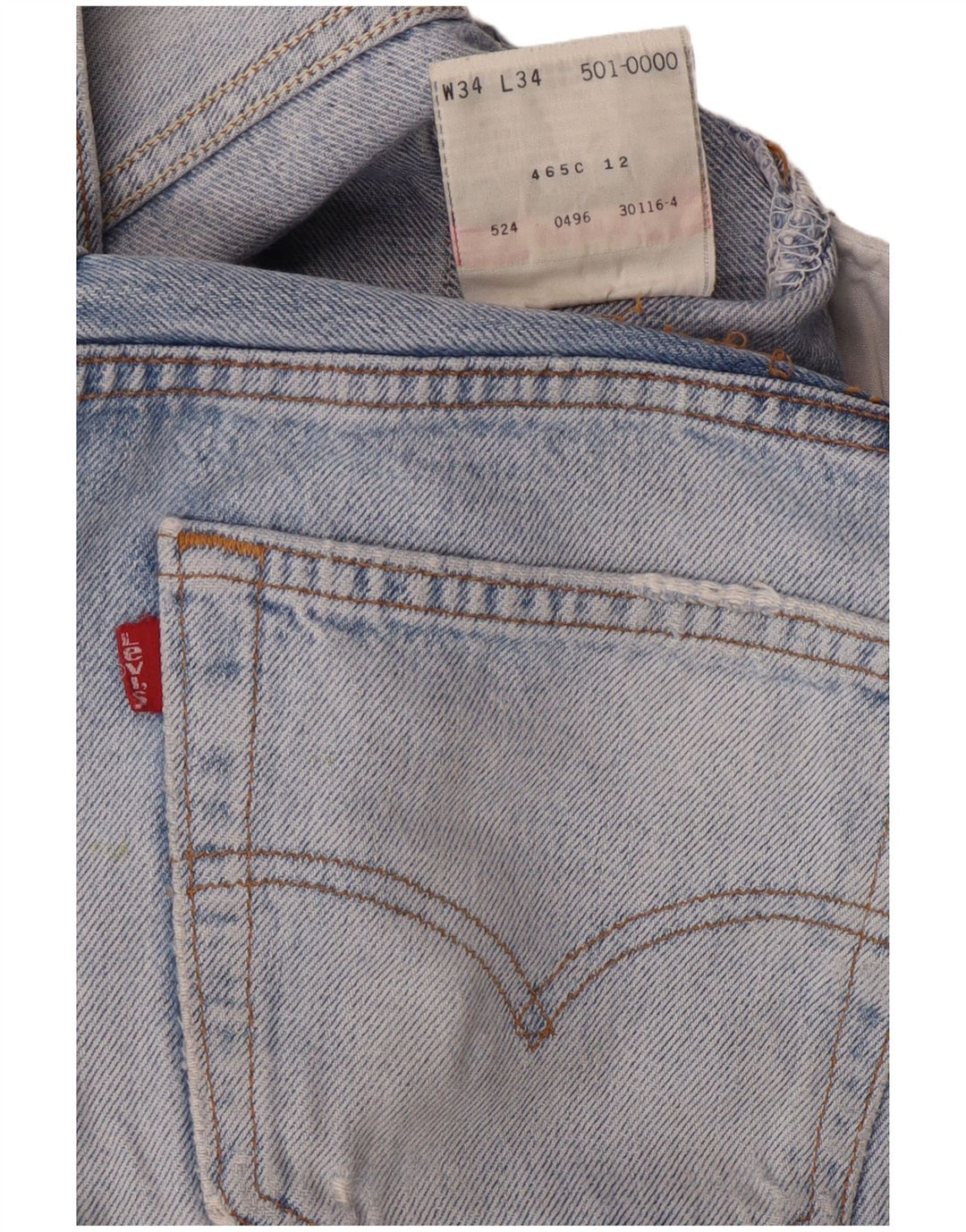 Blugi drepti pentru bărbați LEVI'S W34 L29 Bumbac albastru