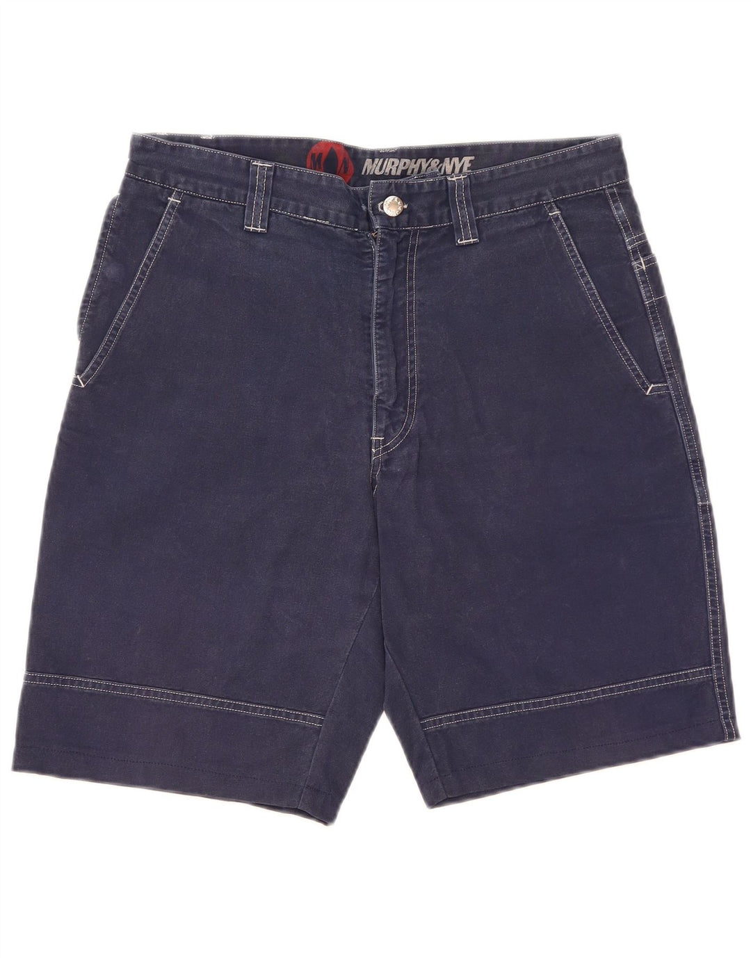 Pantaloni scurți chino pentru bărbați Murphy & Nye W34 mari, bumbac bleumarin