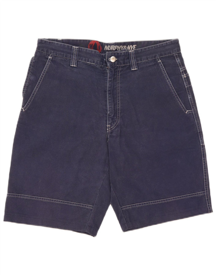Pantaloni scurți chino pentru bărbați Murphy & Nye W34 mari, bumbac bleumarin
