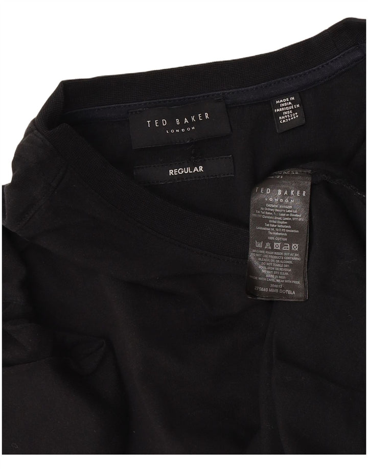 Ted Baker Tricou obișnuit pentru bărbați Top mediu din bumbac negru