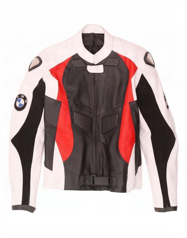 Jachetă de curse din piele BMW pentru bărbați UK 42 XL, multicoloră