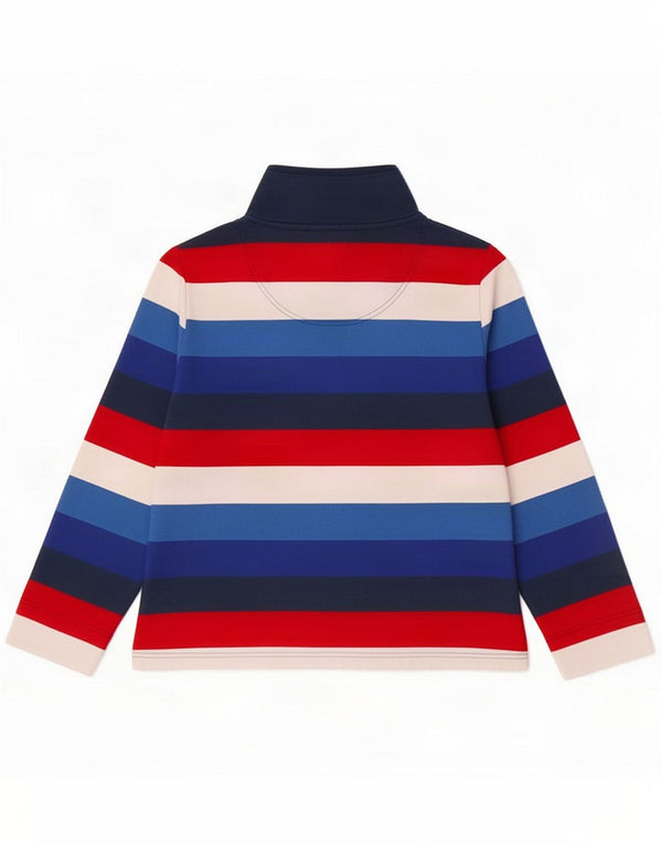 Paco Coastal Top pentru femei cu mânecă lungă UK 12 Medium Blue Striped Bumbac