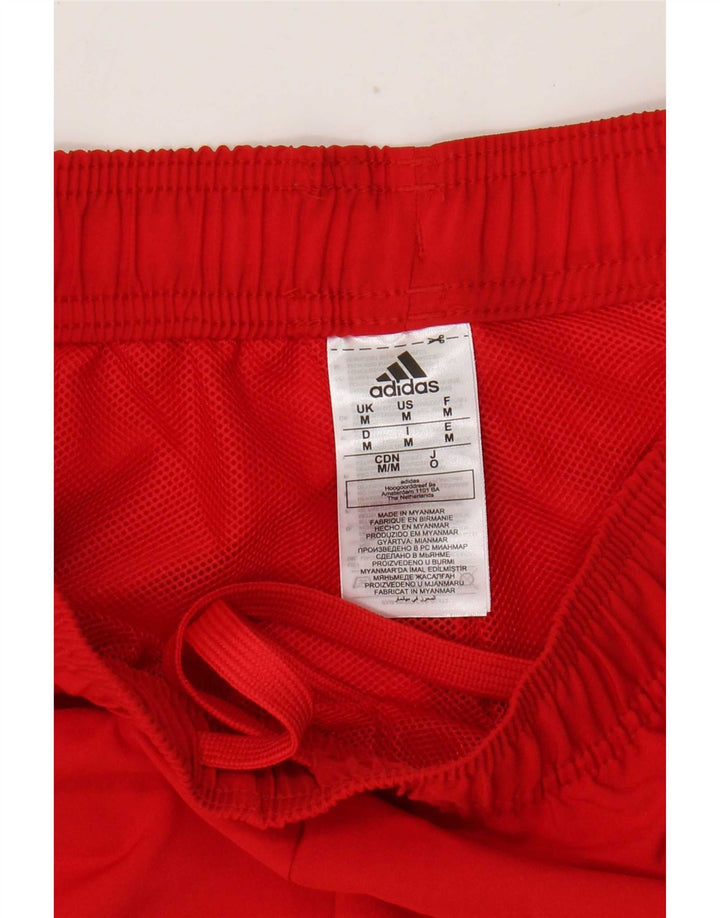 Pantaloni scurți sport pentru bărbați Adidas, poliester roșu mediu