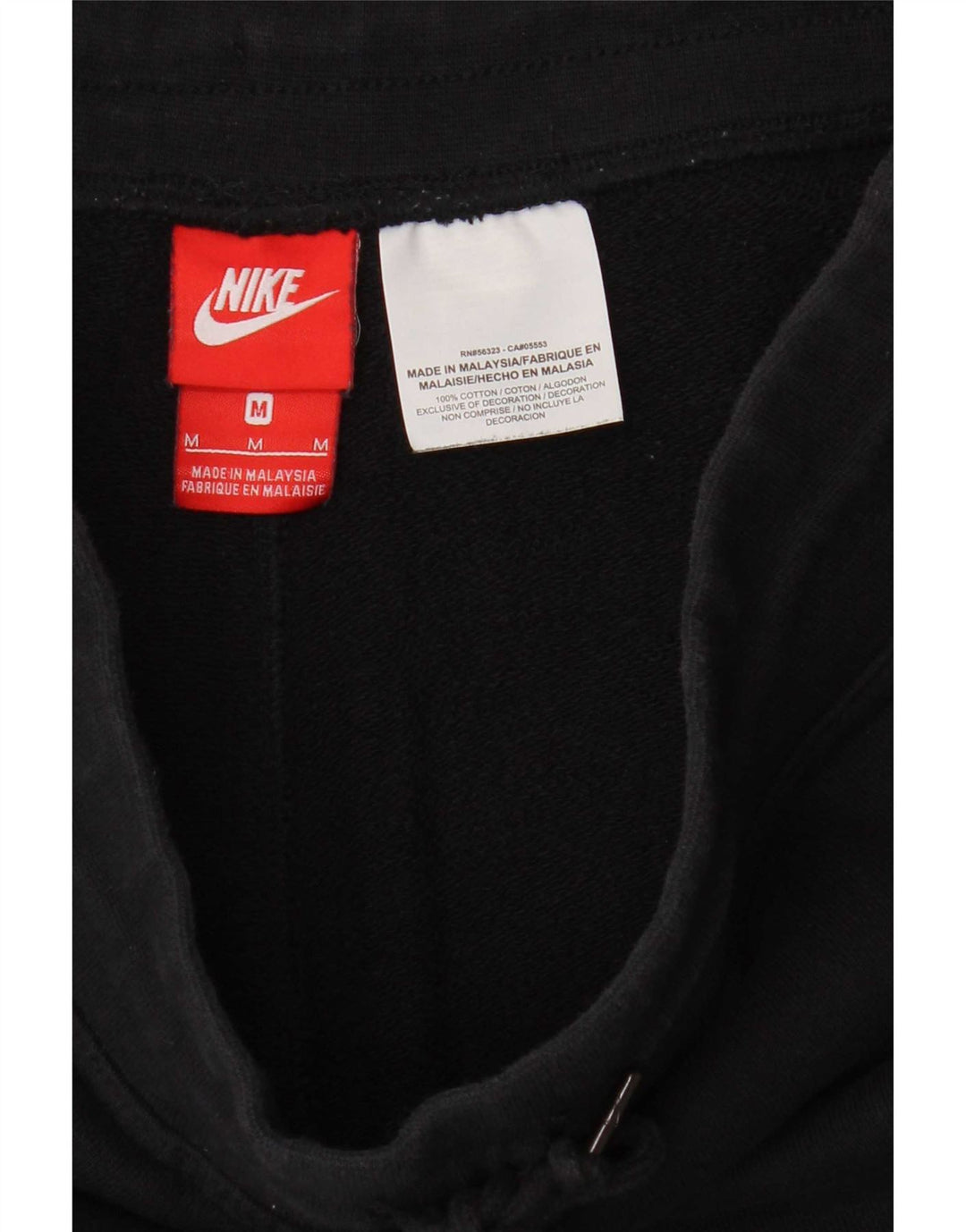 Pantaloni scurți sport Nike pentru bărbați, bumbac mediu negru