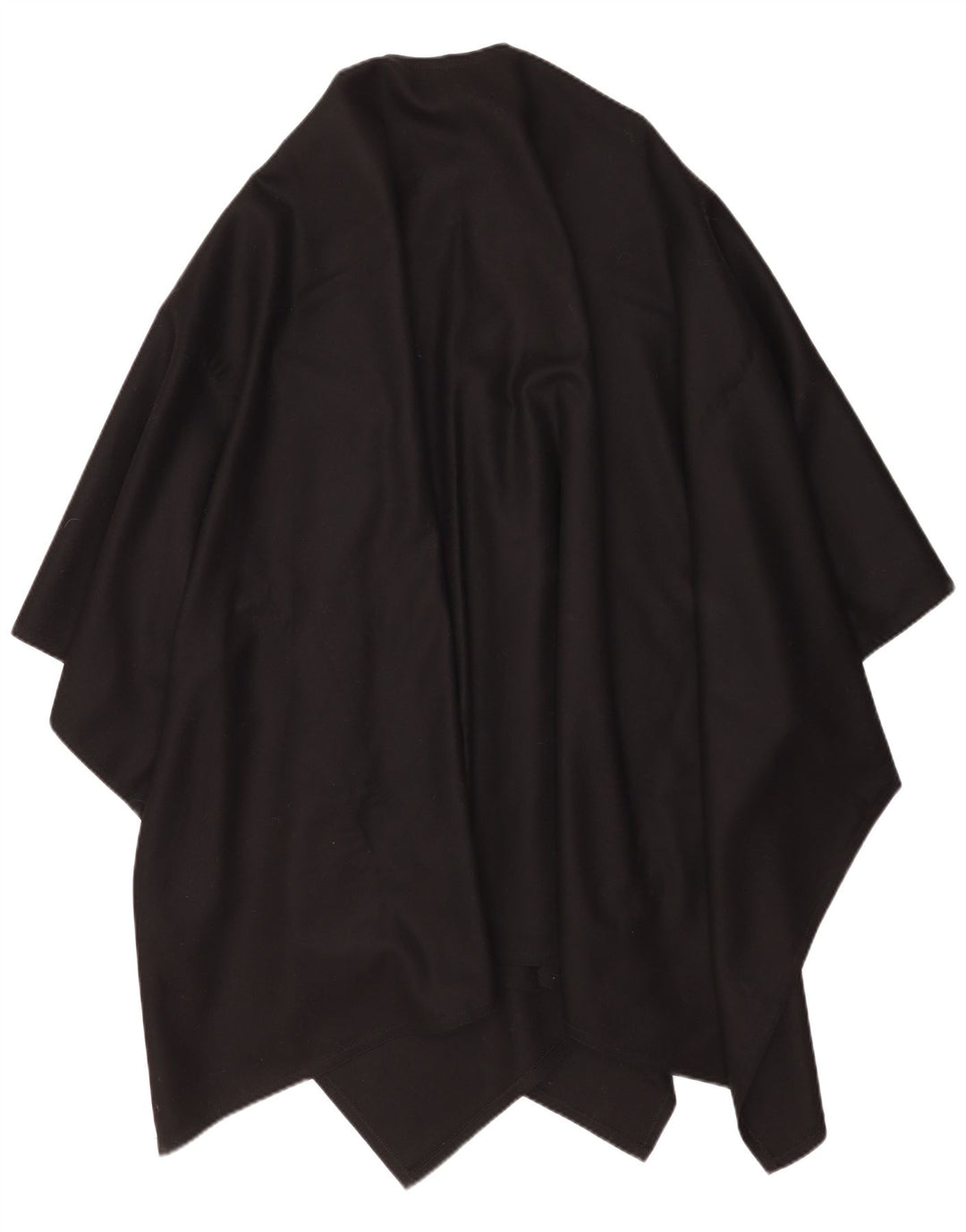 Jumper Poncho Asimetric Vintage pentru Femei Marime Unică Lână Neagră