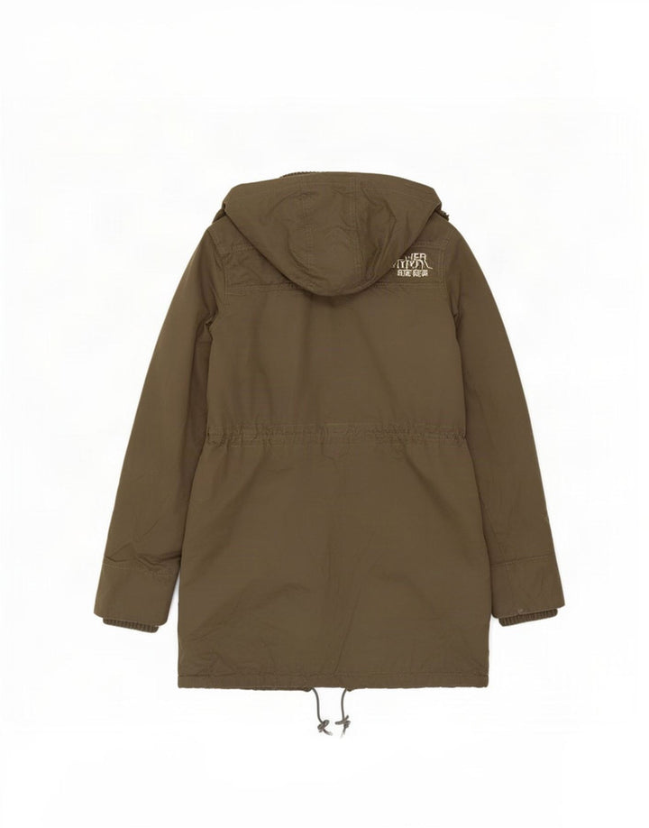 Jachetă parka cu glugă Superdry pentru femei UK 14 Medium Kaki Poliester