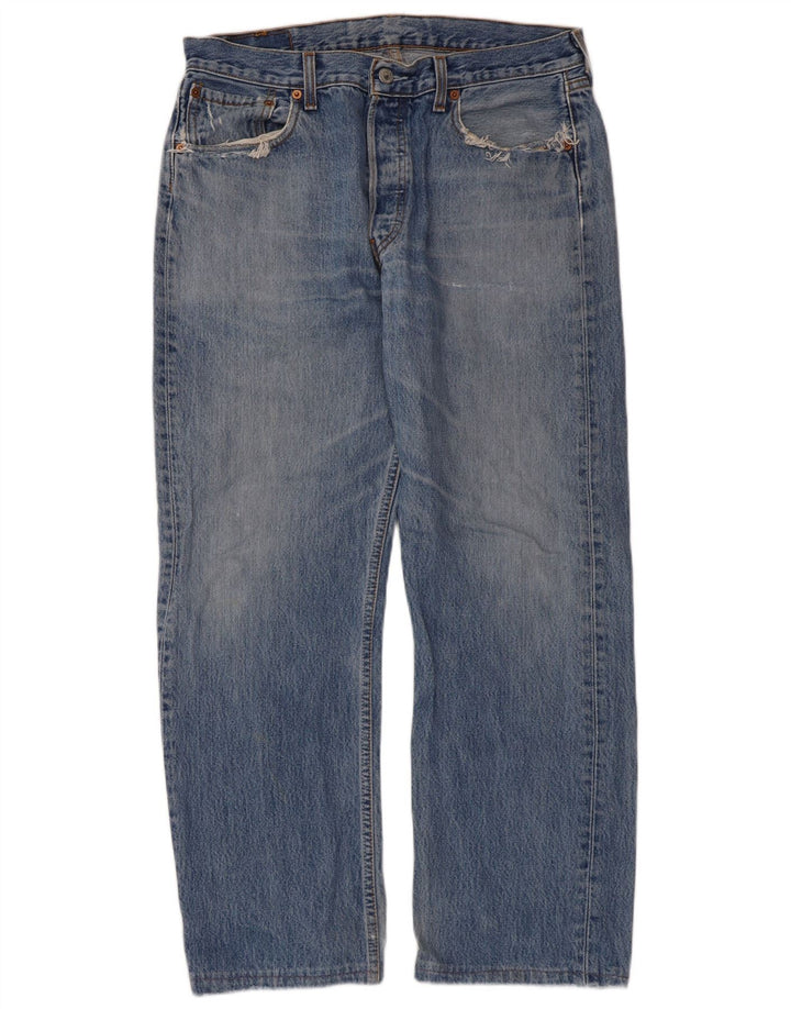 Blugi drepti pentru bărbați Levi's 501 W34 L27 Bumbac albastru