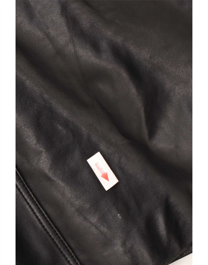 Palton din piele pentru femei Diletta Lelli IT 46 Large Black