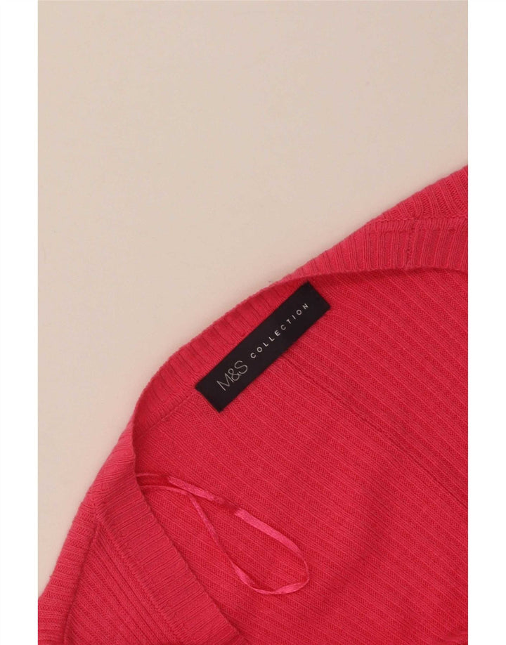 Pulover cardigan deschis pentru femei Marks & Spencer UK 14 mare roz