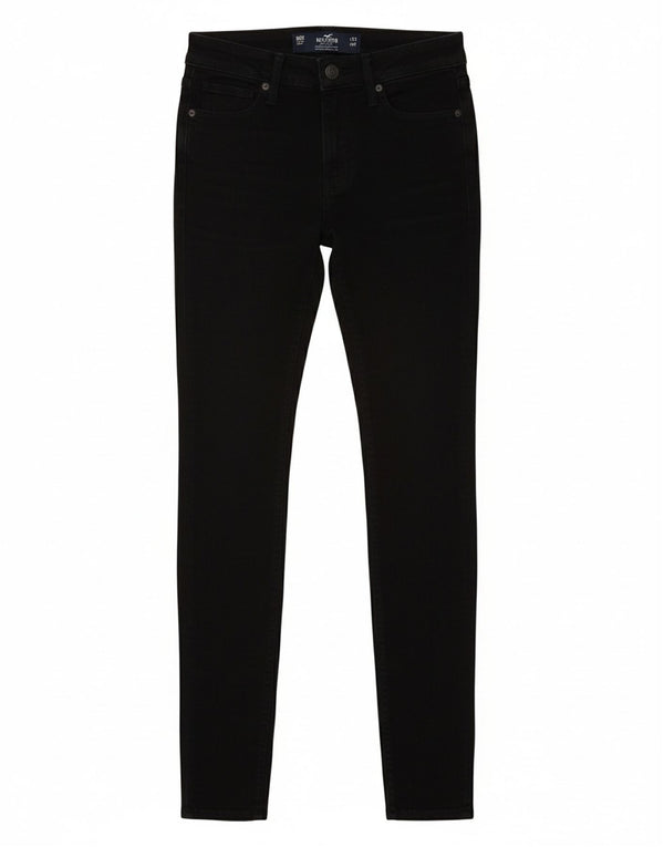 HOLLISTER Womens Mid Rise Legging Skinny Jeans US 00 2XS W23 L26 Black