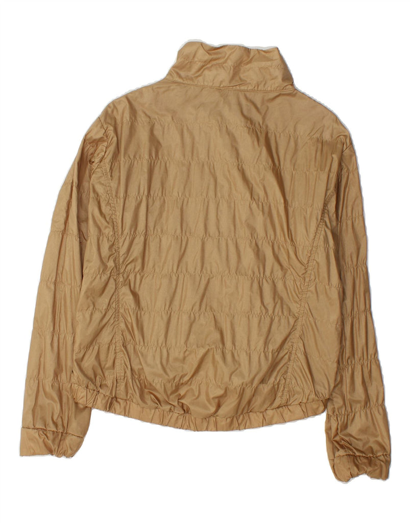 CALVIN KLEIN Womens Loose Fit Rain Jacket UK 14 Medium Gold Nylon Vintage Calvin Klein and Second-Hand Calvin Klein from Messina Hembry 