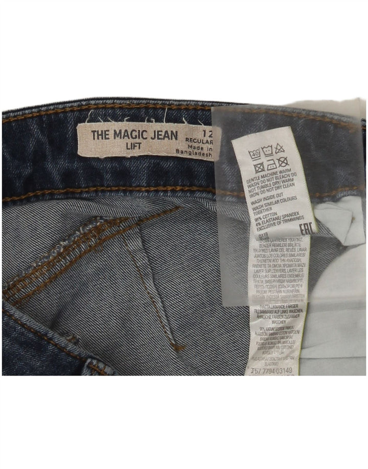 Blugi subțiri obișnuiți pentru femei Marks & Spencer UK 12 Mediu L30 L28 Bumbac albastru