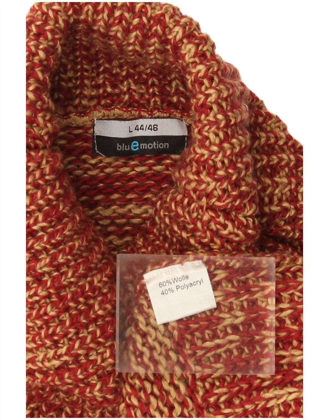Blue Motion Pulover cu gât rulat pentru femei UK 16 Large Red Flecked