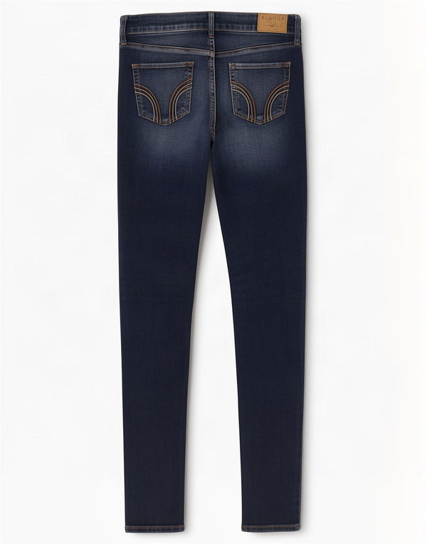 Blugi skinny distressed pentru femei Hollister US 3 XS W26 L31 Blue Bumbac