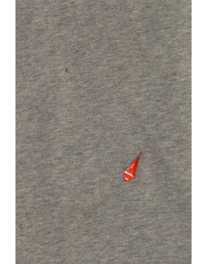 TOMMY HILFIGER Pulover cu glugă grafic pentru bărbați, bumbac color bloc, gri mediu