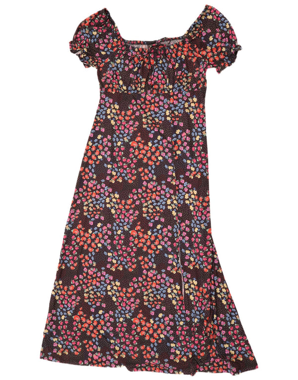Rochie Maxi pentru femei Lipsy UK 10 Poliester floral negru mic