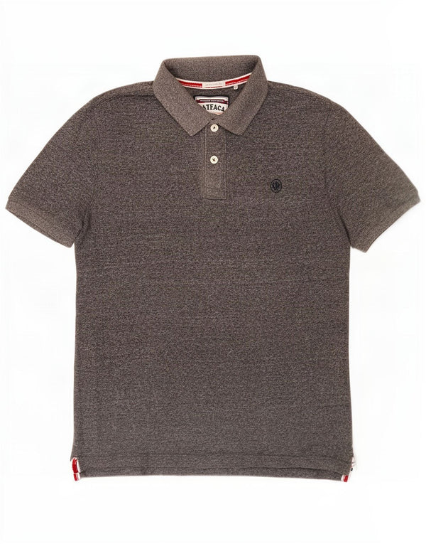 Tricou polo pentru bărbați Fat Face, mare, gri bumbac cu pete