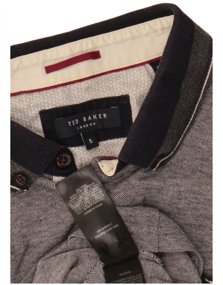 Tricou polo pentru bărbați TED BAKER Mărimea 5 XL bumbac cu pete gri