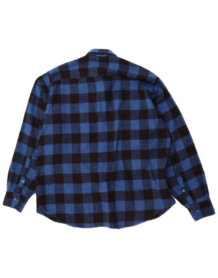 Cămașă de flanel lumberjack pentru bărbați BENETTON, mare, albastră