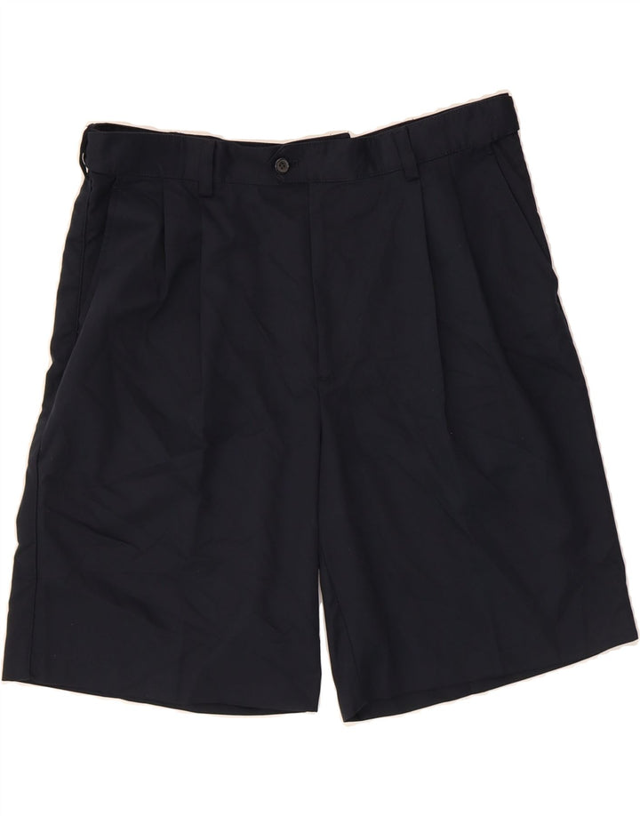 IZOD Mens Pegged Chino Shorts W36 Large Navy Blue Polyester Vintage Izod and Second-Hand Izod from Messina Hembry 