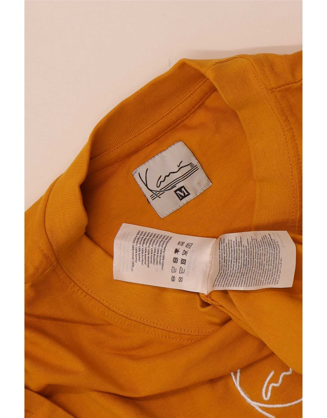 Tricou Karl Kani pentru bărbați Top din bumbac portocaliu mediu