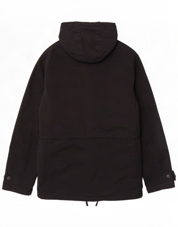 Tommy Hilfiger Manșon Sherpa Windbreaker cu glugă pentru bărbați UK 40 Large Black Modern