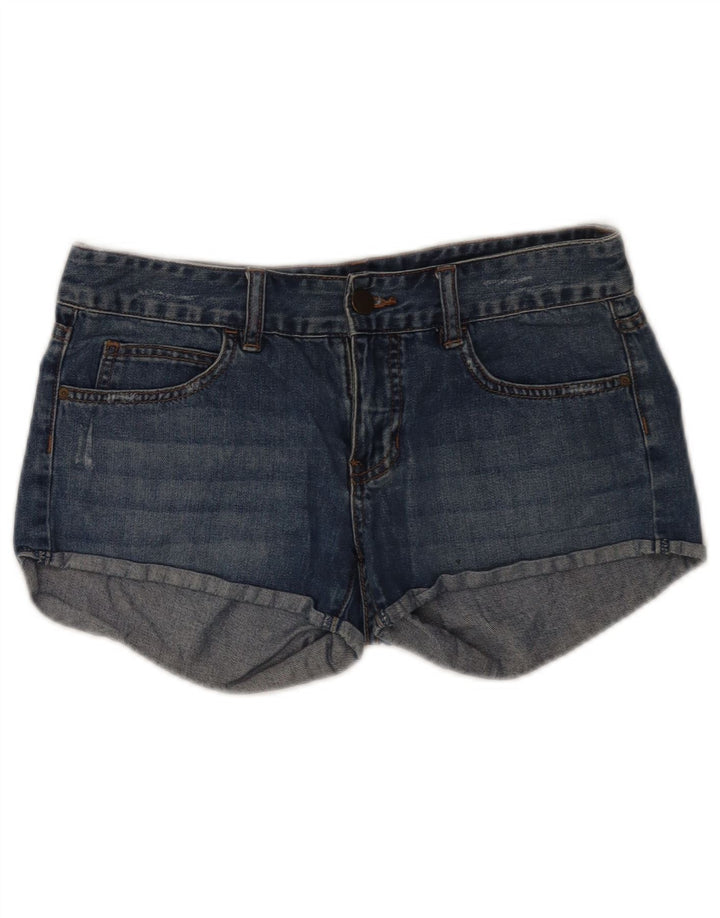 Pantaloni scurți din denim învechit pentru femei Billabong W28, bumbac albastru mediu