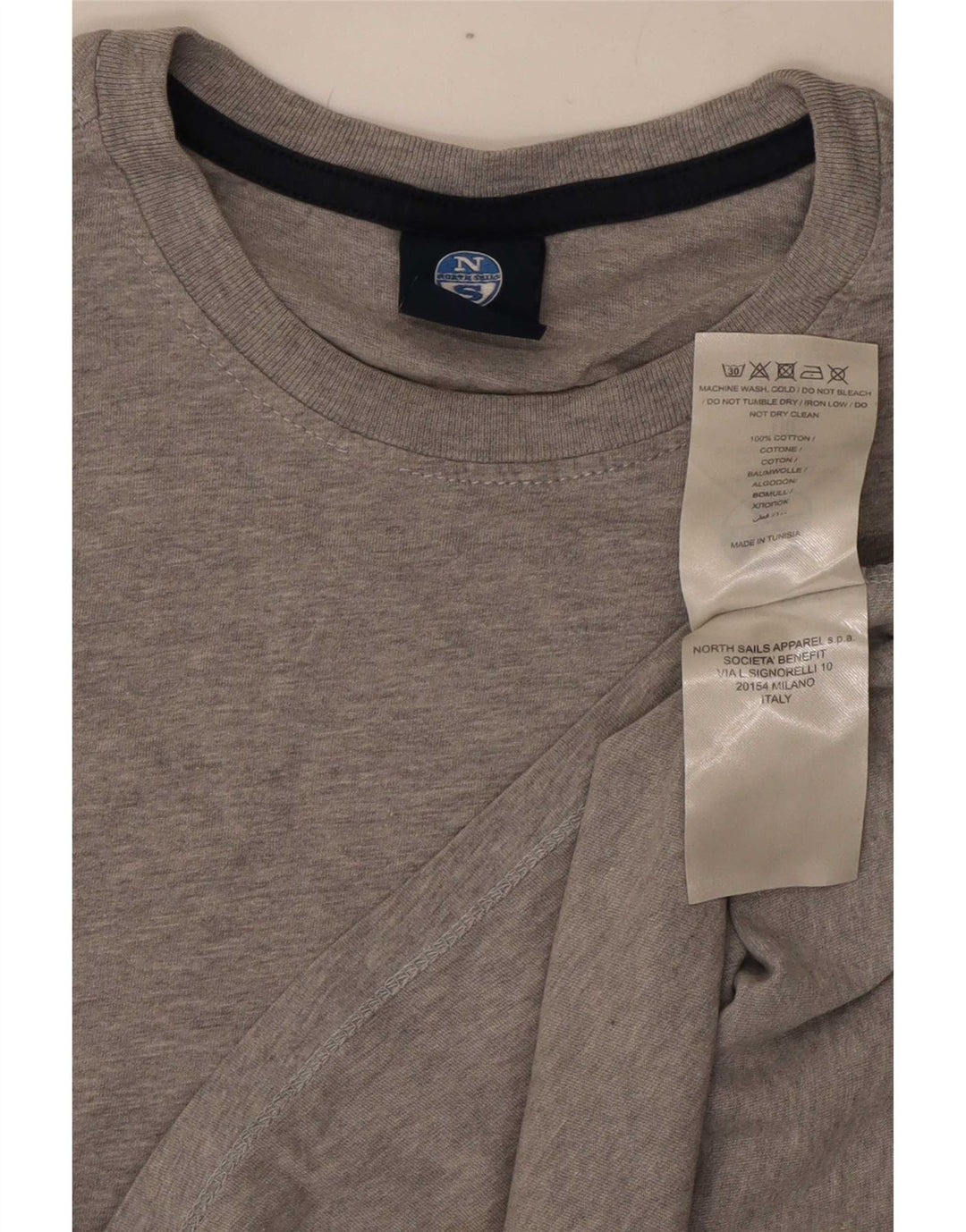 Tricou North Sails pentru bărbați Top din bumbac pete gri mediu