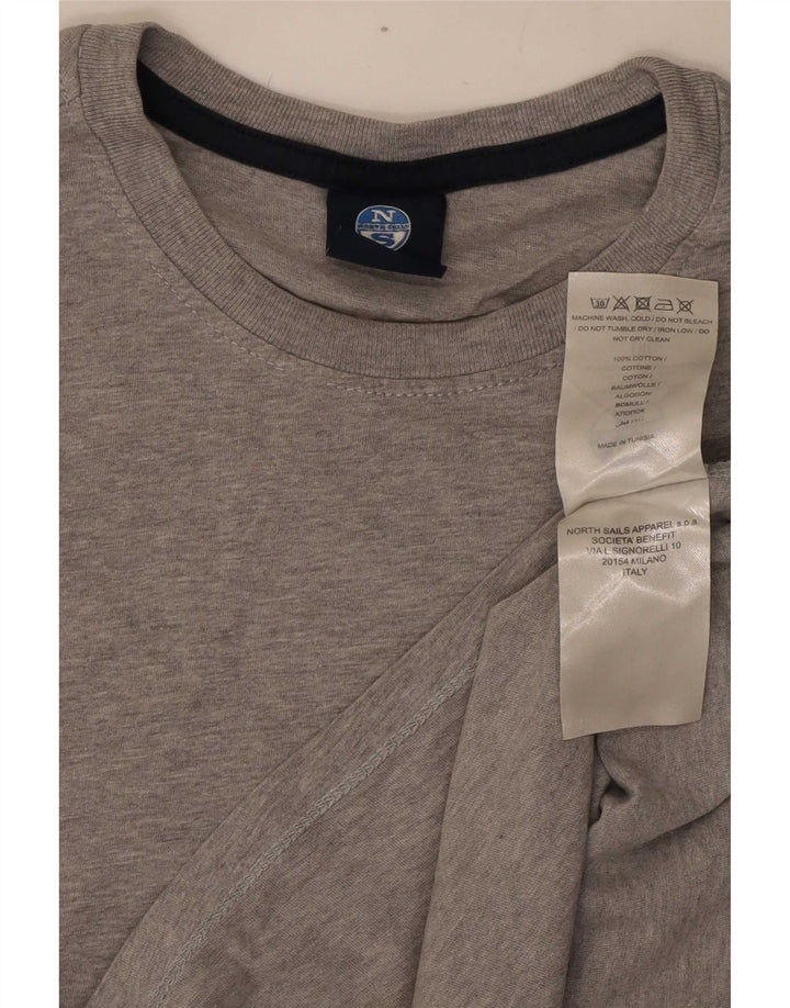 Tricou North Sails pentru bărbați Top din bumbac pete gri mediu