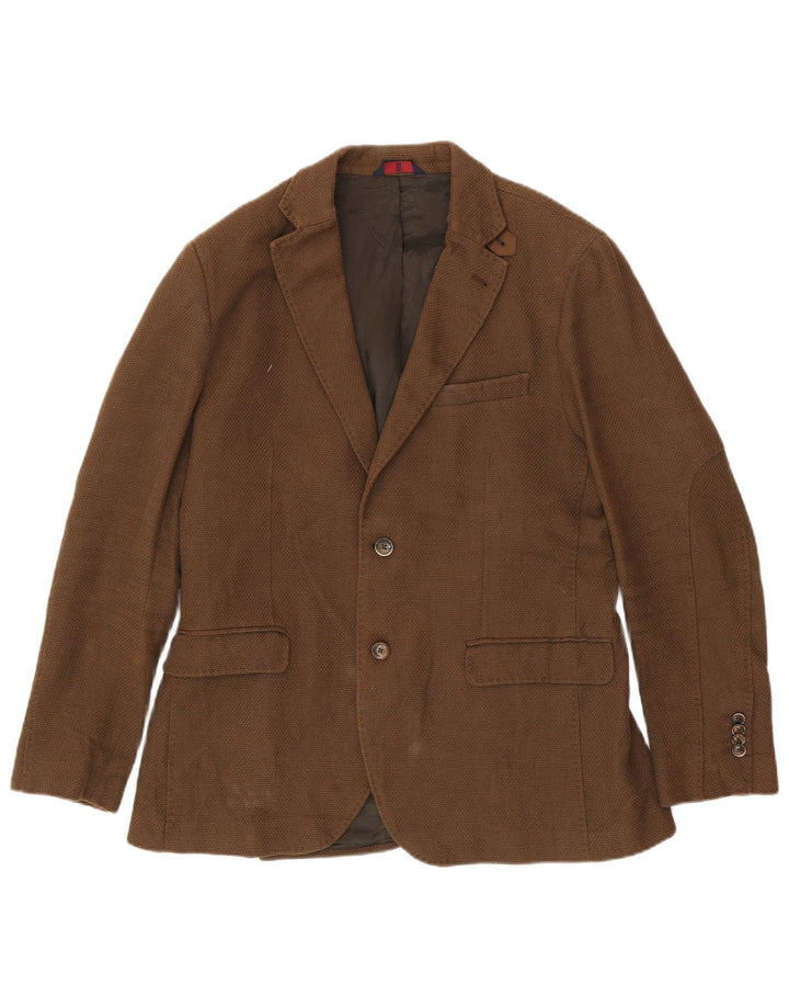 MASSIMO DUTTI Jachetă pentru bărbați cu 2 nasturi, UK 38, viscoză maro medie