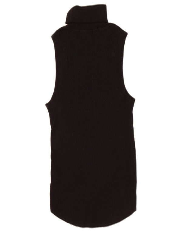 Vesta cu gât rulat pentru femei Zara UK 12 Viscoză medie neagră