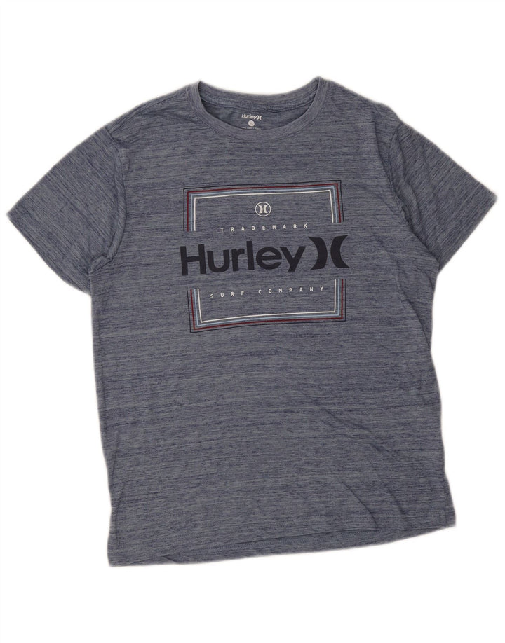 Tricou grafic pentru bărbați Hurley Top mic, bleumarin, poliester pătat