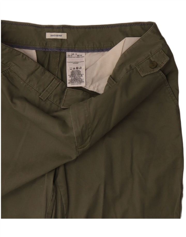 Pantaloni scurti chino DOCKERS pentru femei US 14 XL W36 bumbac kaki