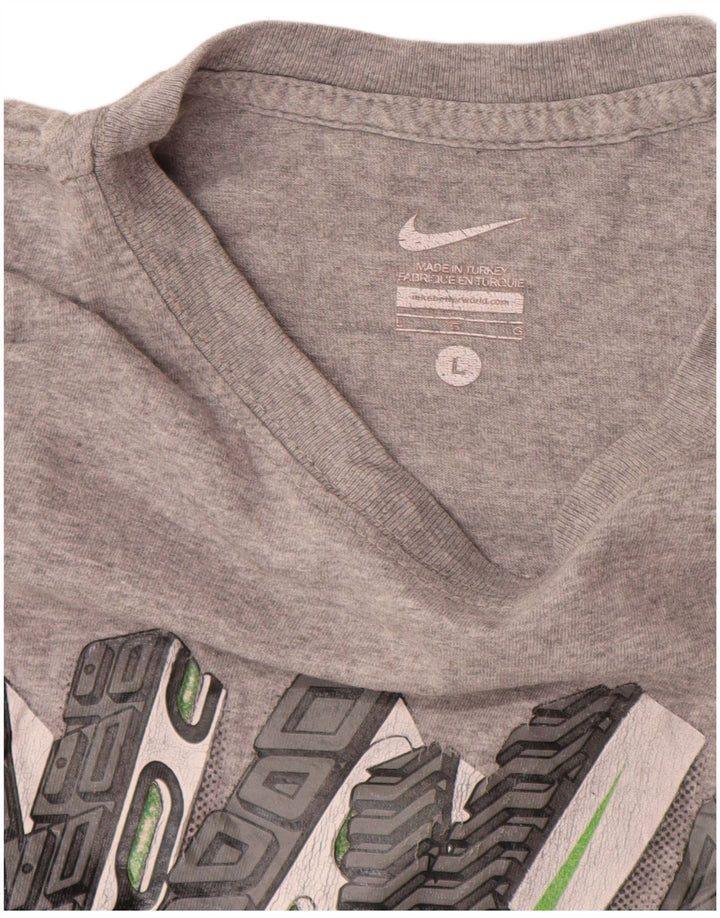 Tricou grafic Nike pentru bărbați Top mare, gri, pete